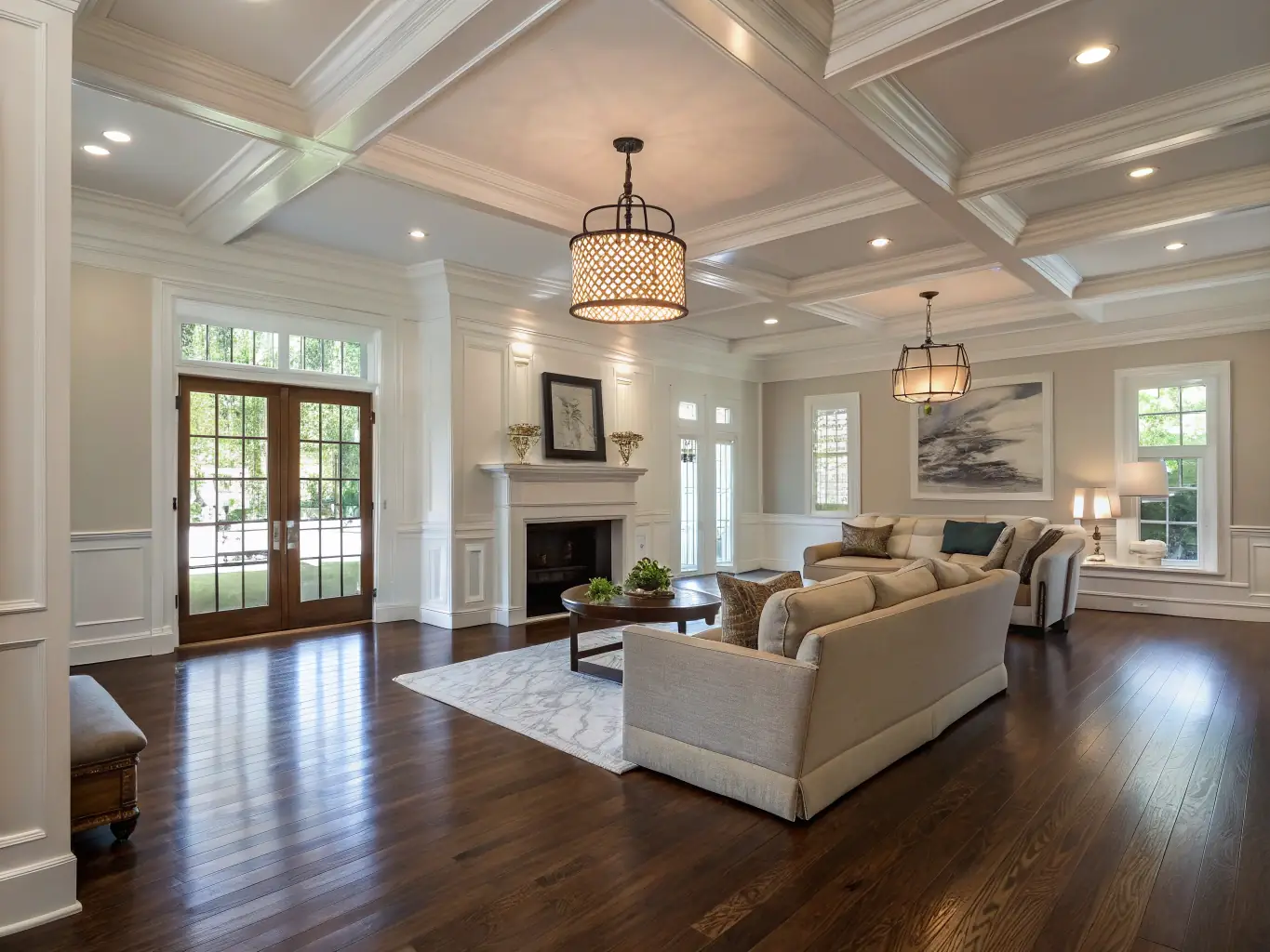 A bright, well-lit interior shot of a living room, highlighting the natural light and architectural details, used to promote high-resolution photography services.
